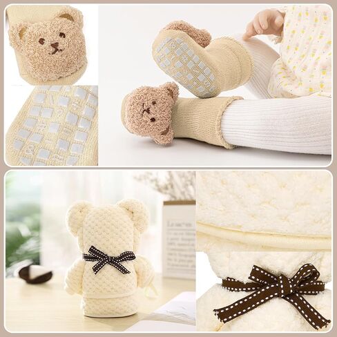 Best Baby Gift Set for Newborn Boys&Girls-Gender Neutral Baby Shower Gifts with Baby Pacifiers,Handprint&Footprint Keepsake Frame,Knitted Blanket,Rattle,Socks&Pacifier Clip–Deluxe Gift Box in Kuwait