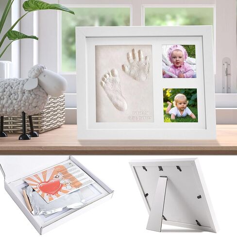 Best Baby Gift Set for Newborn Boys&Girls-Gender Neutral Baby Shower Gifts with Baby Pacifiers,Handprint&Footprint Keepsake Frame,Knitted Blanket,Rattle,Socks&Pacifier Clip–Deluxe Gift Box in Kuwait