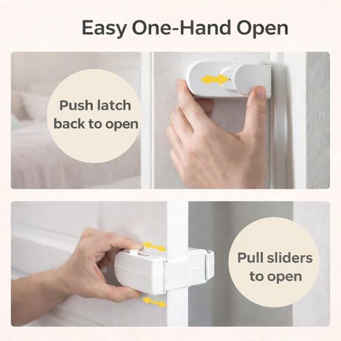 Hug Lock Childproof Door Lock Snap On No Drill Safety Locks for Baby Toddler Proof Door Latch Fits Front Door Lever Handle and Round Door Knob Bedroom Nursery in Kuwait