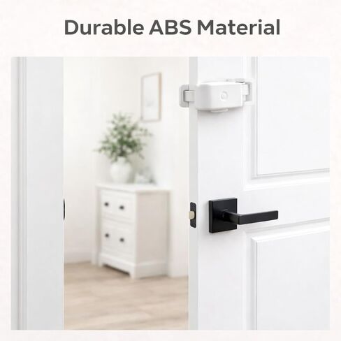 Hug Lock Childproof Door Lock Snap On No Drill Safety Locks for Baby Toddler Proof Door Latch Fits Front Door Lever Handle and Round Door Knob Bedroom Nursery in Kuwait