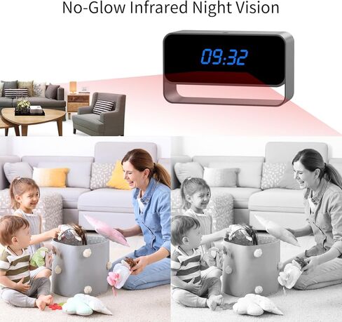 كاميرا مراقبة لاسلكية صغيرة HiSpyCam مع شاشة عرض على مدار الساعة - دقة Full HD 1080P - كاميرا WiFi Nanny للاستخدام المنزلي - رؤية ليلية قوية - تخزين سحابي/محلي in Kuwait