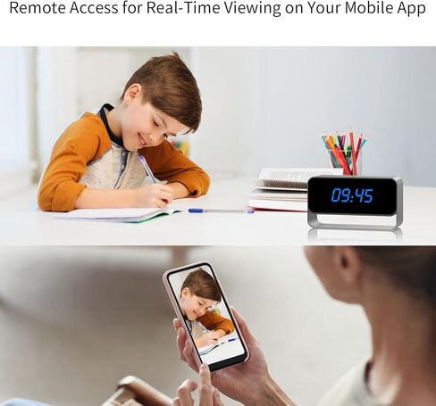 كاميرا مراقبة لاسلكية صغيرة HiSpyCam مع شاشة عرض على مدار الساعة - دقة Full HD 1080P - كاميرا WiFi Nanny للاستخدام المنزلي - رؤية ليلية قوية - تخزين سحابي/محلي in Kuwait