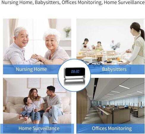 كاميرا مراقبة لاسلكية صغيرة HiSpyCam مع شاشة عرض على مدار الساعة - دقة Full HD 1080P - كاميرا WiFi Nanny للاستخدام المنزلي - رؤية ليلية قوية - تخزين سحابي/محلي in Kuwait