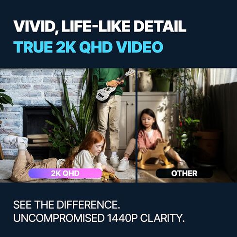 QHD 2K (2560x1440P) Indoor Wireless Security Camera Mini, Discreet Home Surveillance Nanny Cam, Small Pet Monitor Camera, Portable Hidden Spy Camera with Non-Audio Recording & Built-in 64GB in Kuwait
