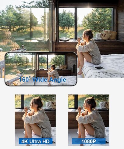 2026 كاميرا مخفية بدقة 4K WiFi Nanny Cam مع رؤية ليلية، كاميرا تجسس بمنفذ شاحن لاسلكي، كشف الحركة | كاميرا تخزين داخلية SD للحيوانات الأليفة|المنزل|المكتب - رمادي in Kuwait