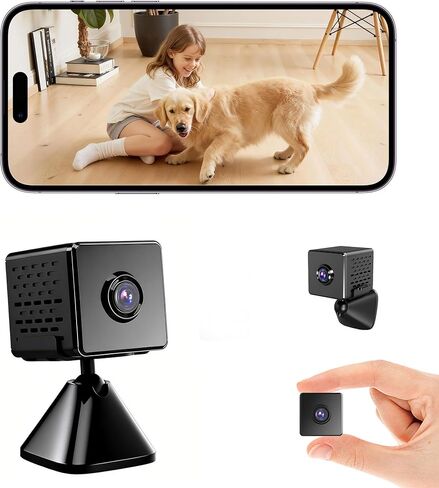 javiscam 2026 Upgraded 4K Spy Camera, Mini Hidden WiFi Camera with Live View, Plug-in Indoor Security Cam, 24/7 Recording, Motion Alerts, Night Vision, Cloud & TF Storage in Kuwait