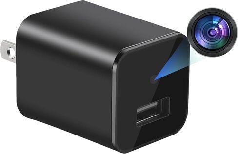 كاميرا تجسس باترسون المخفية 1080 بكسل - شاحن USB كاميرا أمان عالية الدقة بدون واي فاي مع طاقة إضافية وتخزين محلي، كشف الحركة والرؤية الليلية، مثالية لمراقبة أمان الحيوانات الأليفة والرضع والمنزل in Kuwait