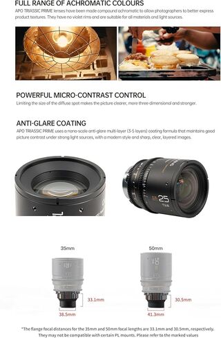 DULENS APO Triassic Prime Lens T2.8 Cine Lens Large Aperture Manual Focus (90mm) in Kuwait