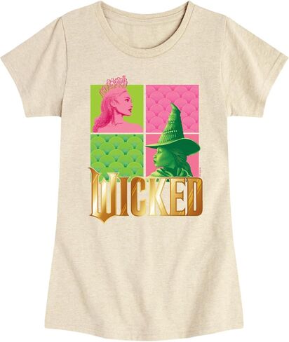 HYBRID APPAREL Wicked - شعار Glinda and Elphaba - تي شيرت بأكمام قصيرة مناسب للفتيات الصغيرات in Kuwait
