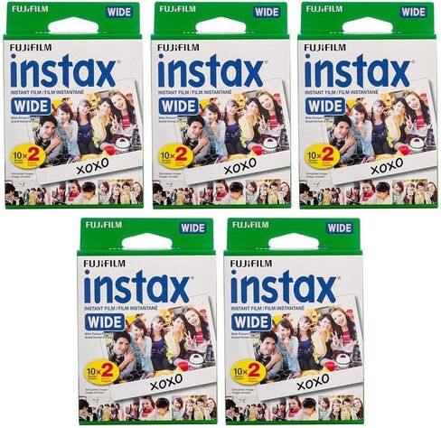 فيلم Fujifilm Instax Wide Film لكاميرا Fuji وطابعة (5 عبوات) عناصر TOSHIHIKO in Kuwait