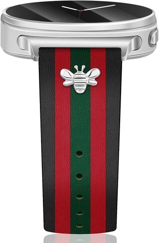 Designer Leather Bands with Charms Compatible with Samsung Galaxy Watch 7/6/5/4/Active 2 40mm 44mm/Watch 6 Classic 43mm 47mm/Watch 5 Pro 45mm/Watch 4 Classic 42mm 46mm, 20mm in Saudi Arabia