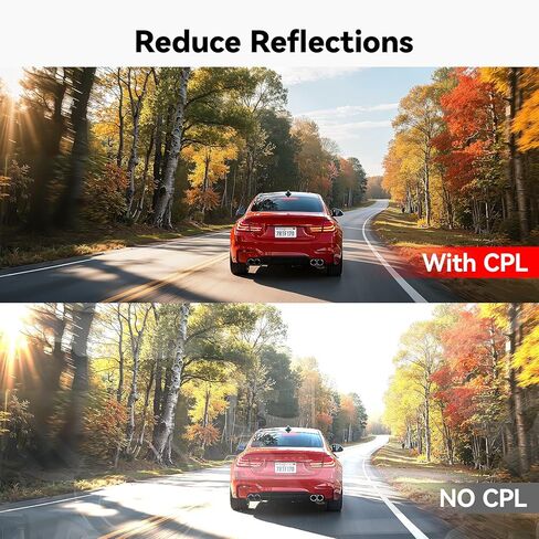 REDTIGER CPL Filter for F17 ELITE/F17 Plus Dash Cam, Circular Polarizing Lens, Reduces Glare & Reflection, Enhances Contrast, Lens Protection(Only Compatible with F17 Elite/F17 Plus) in Kuwait