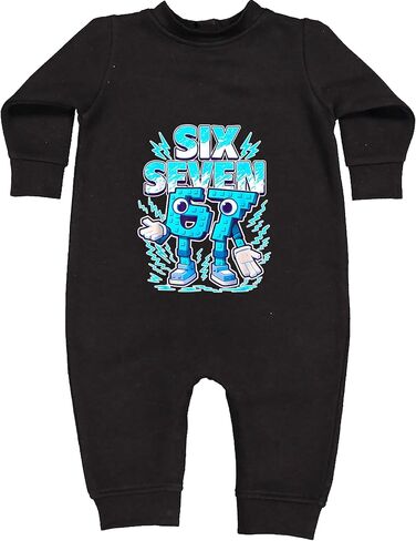 67 Brainrot Meme Slang Infant Fleece Rompers, Warm, Adorable in Saudi Arabia