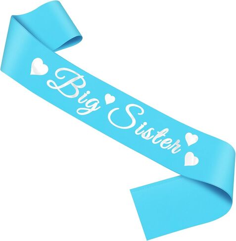 Big Sister Baby Shower Blue Decorations Gifts for Girls Promoted to Be New Big Sister Announcement Gender Reveals Sash Gifts for Daughters Teen for Welcome New Baby Party Supplies for Women in Kuwait