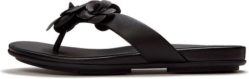 FitFlop Gracie Flower Leather Flip-flops in Kuwait