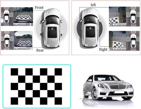 4 قطعة * (1.6 * 1.2 متر) 2D معايرة القماش كاميرا سيارة 360 درجة محيطة عين الطير رؤية بانورامية نظام DVR تصحيح القماش ملحقات نظام كاميرا السيارة الخاصة in Kuwait