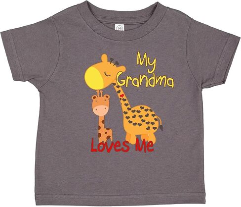 inktastic My Grandma Loves Me Giraffe Toddler T-Shirt in Kuwait