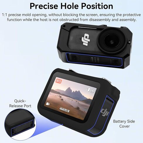 Osmo Nano Metal Cage - 2 in 1 Accessory with Silicone Protector Case Cover Metal Frame Camera Expansion Cage Protector Accessories for DJI Osmo Nano Camera in Kuwait