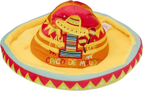 My First Cinco De Mayo Baby Toy - Deluxe 5 Piece Gift Set - Hispanic Mexican Latin Heritage Toys with Sombrero & 4 Sensory Toys (Taco, Maraca, Guitar, Donkey) - Colorful Mexican Theme for Babies in Kuwait