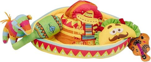 My First Cinco De Mayo Baby Toy - Deluxe 5 Piece Gift Set - Hispanic Mexican Latin Heritage Toys with Sombrero & 4 Sensory Toys (Taco, Maraca, Guitar, Donkey) - Colorful Mexican Theme for Babies in Kuwait