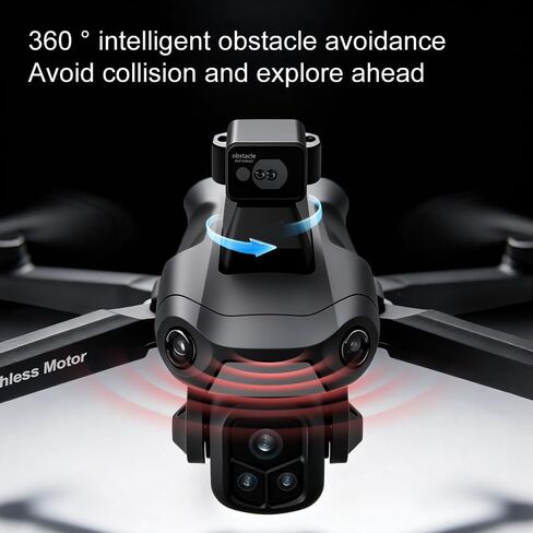 V918 GPS Drone with 8K Camera for Adults, RC Drones with 5 inch HD Screen, 90 Mins Flight Time, 3KM Long Control Range, 360° Obstacle Avoidance, Headless Mode, Auto Return, Circle Fly and Follow Me, Lightweight and Foldable Quadcopter for Beginner Gifts T in Kuwait