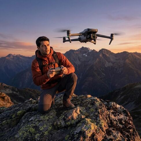 طائرة بدون طيار DJI Air 3S مع RC 2 Fly More Combo، كاميرا مزدوجة بدون طيار 4K للتصوير الفوتوغرافي أثناء السفر والفيديو الجوي وإنشاء المحتوى (CP.MA.00000816.01) + بطاقة 64 جيجابايت + حقيبة ظهر + وسادة هبوط + المزيد (حزمة 15 قطعة) in Kuwait