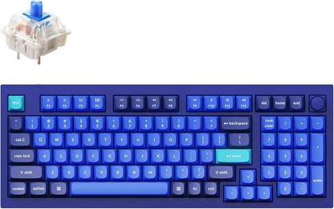 Keychron Q5 Wired Swappable RGB Backlight Red Switch Knob Version - Blue in Saudi Arabia