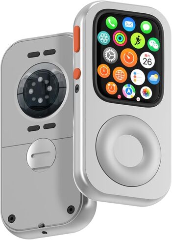 حافظة حماية من سبائك الألومنيوم WGP RePod لساعة Apple Series 4/5/6/SE1/SE2، حماية على طراز iPod القديم مع تصميم عجلة النقر (44 مم، رمادي) in Kuwait