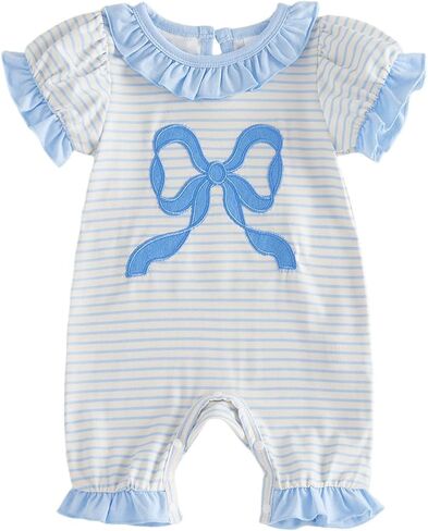 Baby Girl Baseball Outfits Short Sleeve Letter Baseball Print Ribbed Romper Infant Bodysuit with Headband in Saudi Arabia