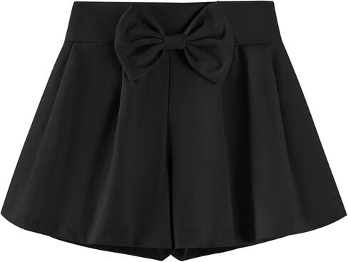 Neutocd Girls Shorts -Toddler Girl Elastic Waist Pleated Flared Skorts with Bow Wide Leg Flowy Casual Skirts for Girls, 1-6Y in Saudi Arabia