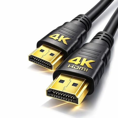 كابل HDMI عالي السرعة 1080 بكسل، سلك مضفر مع موصلات مطلية بالذهب، متوافق مع التلفزيون والشاشة والكمبيوتر المحمول وPS4 وXbox One/Series - 5 أقدام in Kuwait
