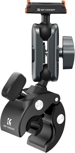K&F CONCEPT Super Clamp Camera Mount with 360° Dual Ball Head, Bike/Motorcycle Handlebar Mount Compatible with DJI Action 6/5/4/3, Hero 13/12/11/10, 360 X5 X4 in Kuwait