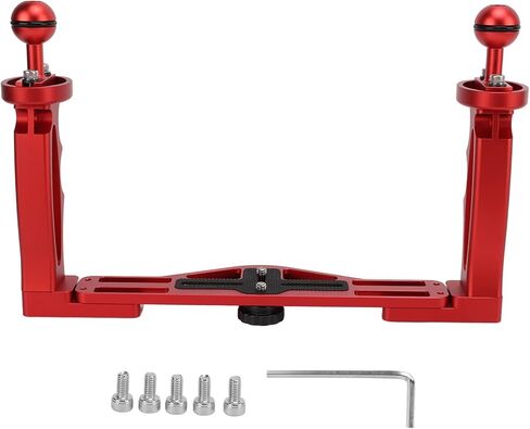 Dual Handle Tray Stabilizer Bracket, Adjustable Diving Underwater Camera Housings, Strong Telescopic Tray with Wrench for Balance in Kuwait