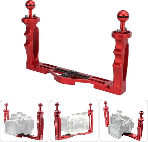 Dual Handle Tray Stabilizer Bracket, Adjustable Diving Underwater Camera Housings, Strong Telescopic Tray with Wrench for Balance in Kuwait