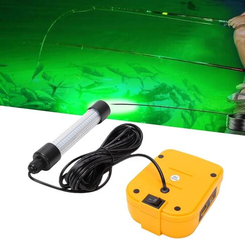 Naroote LED Underwater Fishing Light, Submersible Green 13W 1300lm IP68 Water Proof with USB A and USB C Charging, for Night Fishing Docks Boats Kayaks in Kuwait