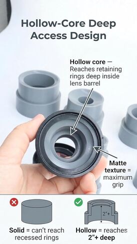 Camera Lens Repair Tool Kit (8-83mm) – 9-Piece Rubber Lens Ring Remover & Filter Wrench Set – Friction Grip Spanner for DSLR, Vintage Lens & Fungus Removal – Non-Marring Opener in Kuwait