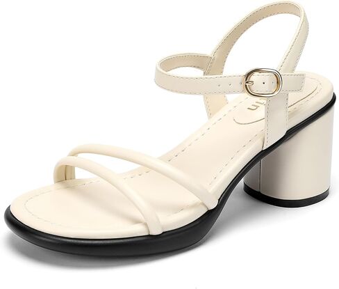 Women's Wide Width 2.7-Inch Block Heel Sandals Ankle Buckle Strappy Chunky Heels Prom Homecoming Wedding Dress Shoes in Saudi Arabia