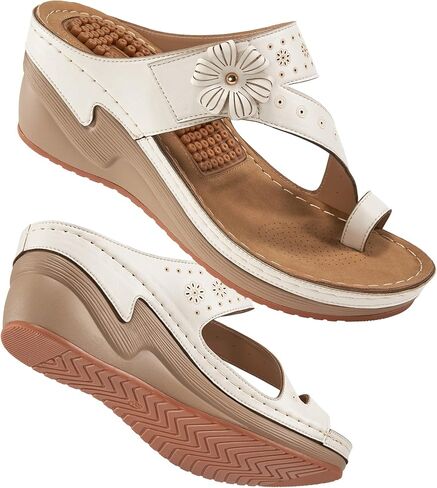FUDYNMALC Womens Sandals Wedge 2026: All-Day Comfort Platform Flip Flops with Adjustable Dressy Summer Walking Shoes for Wedding Travel Casual in Saudi Arabia