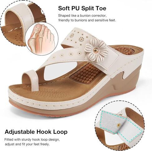 FUDYNMALC Womens Sandals Wedge 2026: All-Day Comfort Platform Flip Flops with Adjustable Dressy Summer Walking Shoes for Wedding Travel Casual in Saudi Arabia