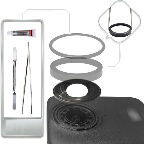 Koulele Camera Lens for DJI Osmo 360 Panoramic Action Camera Black Circular Frame with Protective Glass (1pic Lens+Tools new) in Saudi Arabia