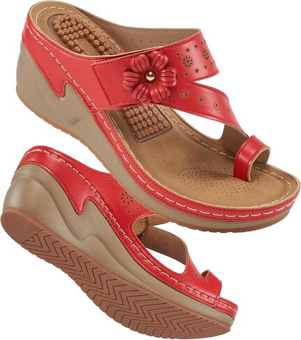 FUDYNMALC Womens Sandals Wedge 2026: All-Day Comfort Platform Flip Flops with Adjustable Dressy Summer Walking Shoes for Wedding Travel Casual in Saudi Arabia