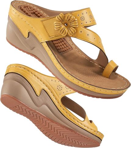 FUDYNMALC Womens Sandals Wedge 2026: All-Day Comfort Platform Flip Flops with Adjustable Dressy Summer Walking Shoes for Wedding Travel Casual in Saudi Arabia