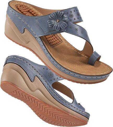 FUDYNMALC Womens Sandals Wedge 2026: All-Day Comfort Platform Flip Flops with Adjustable Dressy Summer Walking Shoes for Wedding Travel Casual in Saudi Arabia