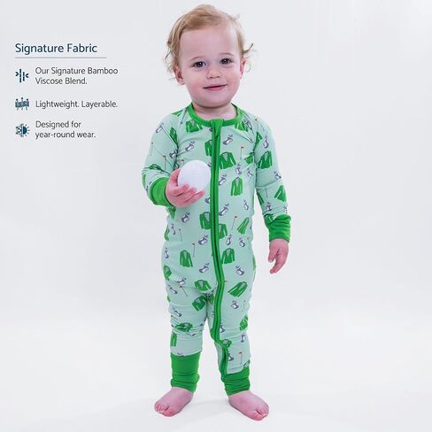 LollyBanks Baby Pajamas, Long Sleeve Baby Romper with 2-Way Zipper, 95% Viscose from Bamboo and 5% Spandex, Infant Sleepers in Saudi Arabia