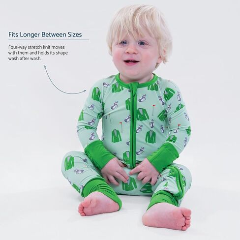 LollyBanks Baby Pajamas, Long Sleeve Baby Romper with 2-Way Zipper, 95% Viscose from Bamboo and 5% Spandex, Infant Sleepers in Saudi Arabia