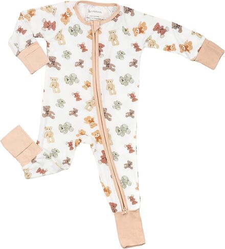 LollyBanks Baby Pajamas, Long Sleeve Baby Romper with 2-Way Zipper, 95% Viscose from Bamboo and 5% Spandex, Infant Sleepers in Saudi Arabia