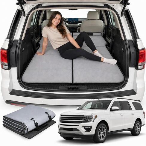 مرتبة سيارة غير قابلة للنفخ لسيارة Ford Expedition، مرتبة تخييم للسيارة، وسادة نوم مطورة قابلة للطي مع حقيبة تخزين، تصميم محمول للتخييم والسفر والشاطئ in Kuwait