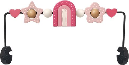 Baby Bouncer Toy Bar– Compatible with Baby Bjorn Bouncer, Wooden Baby Toy Bar Attachment with Spinning Toys, Detachable Bouncers ‎Accessory Gifts for Babies All Ages (Black and White Flower) in Saudi Arabia