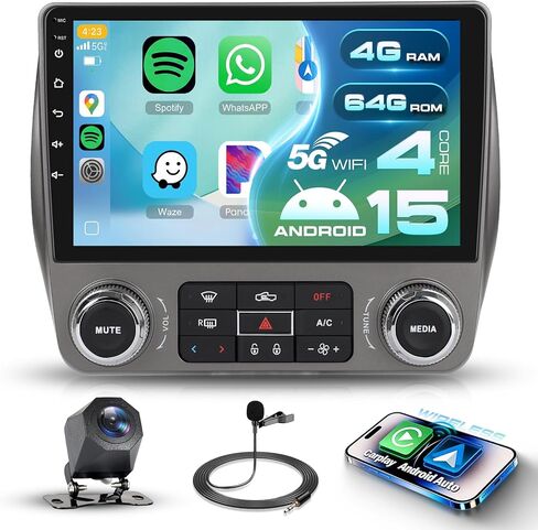8 Core 6G+128G Android Car Stereo لسيارة شيفروليه تشيفي كامارو 2010-2015 مع 5GWifi DSP/32EQ Carplay Android Auto، Sellrich 9 بوصة 1280P راديو شاشة تعمل باللمس مع بلوتوث 5.0 FM/RDS GPS SWC كاميرا احتياطية in Saudi Arabia