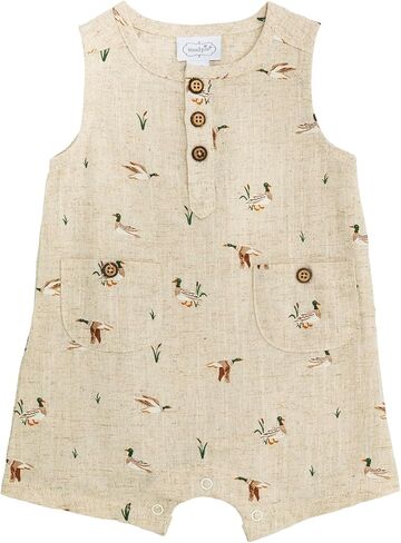 Mud Pie Baby Boy Duck Print Shortall in Kuwait